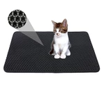 Honeycomb Cat Litter Mat Litter Trapping Mat, 24''*18" Inch Honeycomb Double Layer Design Waterproof Urine Proof Trapper