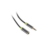 Kábel GoGEN Jack 3,5mm,  5m, prodlužovací, pozlacené konektory (GOGJACK500FM01) čierny predlžovací stereo kábel • 1× jack 3,5 mm vidlica (M) • 1× jack