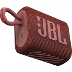 Prenosný reproduktor JBL GO3 červený prenosný reproduktor • výkon 4,2 W RMS • frekvenčná odozva 110 Hz až 20 kHz • Bluetooth 5.1 • USB-C • odstup sign