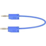 Stäubli LK205 měřicí kabel [lamelová zástrčka 2 mm - lamelová zástrčka 2 mm] modrá, 7.50 cm