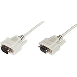 Kabel D-SUB vidlice ⇔ zásuvka, 2 m, šedý