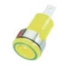 Laboratorní zásuvka MultiContact SLB 4-F6,3 (23.3060-20), vestavná vertikální, Ø 4 mm, zelenožlutá