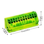PE připojovací blok 4 mm², WAGO 812-100, 75 mm , 10 ks