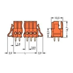 Zásuvkový konektor do DPS WAGO 734-507/037-000, 38.47 mm, pólů 7, rozteč 3.81 mm, 50 ks