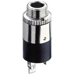 Jack konektor 3,5 mm stereo Lumberg KLB, zásuvka vestavná vertikální, 3pól., černá