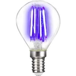 LED žárovka LightMe LM85311 230 V, E14, 4 W, modrá, B (A++ - E), kapkovitý tvar, vlákno, 1 ks