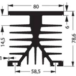 Chladič pro zátěžové relé Fischer Elektronik SK-89-100KLSSR2, 100 x 75 x 87 mm