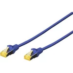 Síťový kabel RJ45 Digitus DK-1644-A-0025/B, CAT 6A, S/FTP, 25.00 cm, modrá