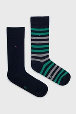 Ponožky Tommy Hilfiger pánske, tmavomodrá farba, 472001001