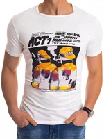 White men's T-shirt RX4497 with print