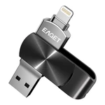 Eaget i66 USB3.0 Flash Drive 256GB 128GB OTG Pendrive MFI Certified Pendrive U Stick for Laptop Phone