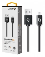 Datový kabel ALIGATOR 2A micro USB 1m, Black