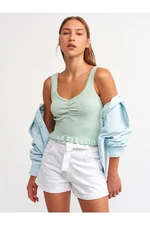Dilvin Women's Mint Collar, Smoked Straps Singlets