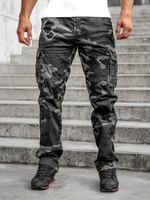 Pantaloni negri cargo army Bolf CT8505