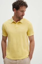 Bavlnené polo tričko Pepe Jeans žltá farba, jednofarebný