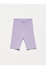 Dilvin 7936 Belt Detailed Short Tights-lilac