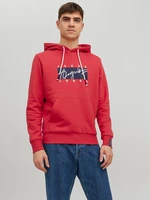 Red Mens Hoodie Jack & Jones Josh - Men