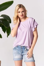 By Your Side Woman's Blouse Clover Lavender