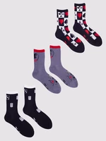 Yoclub Man's Men's Socks 3-Pack SKA-0071F-AA00-001