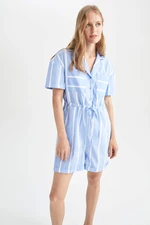 DEFACTO Short Sleeve Striped Dungarees