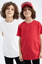 DEFACTO Boy Regular Fit Crew Neck Sustainable 2-pack Short Sleeve T-Shirt