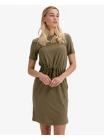 Khaki Women's Short Dress with Tightening at the Waist SuperDry - Women