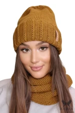 Set da donna Kamea Kamea_Set_Hat&Chimney_K.22.252.48_Mustard