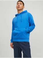 Blue Mens Basic Hoodie Jack & Jones Star - Men