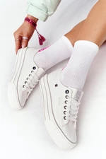 Women's Big Star Sneakers on a higher platform - white
