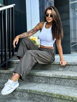 Khaki pants Och Bella OB-056.khaki