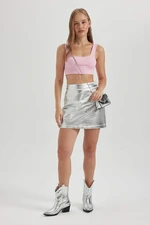 DEFACTO Coool Slim Fit Mini Skirt