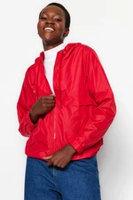 Trendyol Red kapucnis vízlepergető széldzseki kabát