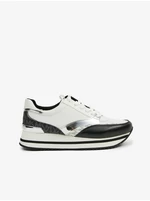 Black and White Women's Platform Sneakers Michael Kors Mariah Train - Women