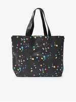 Cream-Black Reversible Handbag 2in1 Desigual Splatter23 Pravia Rev - Women