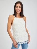 Orsay White Ladies Lace Top - Women