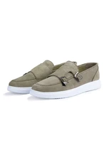 Ducavelli Airy Men's Casual Shoes From Genuine Leather and Suede, Suede Loafers, Summer Shoes Sand Beige.