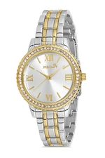 Polo Air Stoned Roman Numeral Women's Wristwatch Gold-silver Color