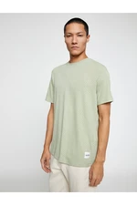 Koton Basic Jacquard T-Shirt, Crew Neck Short Sleeved
