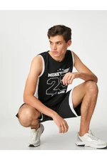 Koton Athletic Singlets College Printed Crew Neck Piping Detailed Breathable Fabric.
