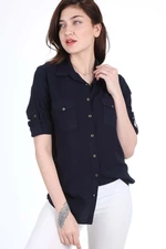 Bigdart 3428 Shirt with Pockets - Navy Blue