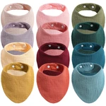 100% Cotton Baby Bibs Adjustable Triangle Newborns Saliva Towel Toddler Baby Boys Bibs Burp Cloth Scarf Baby Shower Gift