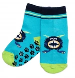 Dětské ponožky s ABS Příšerky - tyrkys, vel. 23-26