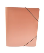 Sloha s gumou A4 PP Metallic měděná