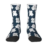 West Highland White Terrier Dog Mens Crew Socks Unisex Funny Cute Westie Puppy Spring Summer Autumn Winter Dress Socks