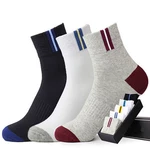 Men's Pure Cotton Socks High Quality Plus Size Fashionable Solid Color Sports Socks Outdoor Breathable Casual Cycling Socks