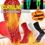 1/5pairs Tourmaline Slimming Health Sock Self Heating SocksMagnetic Self-Heating SocksFoot Massage Thermotherapeutic Sock New