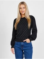 Black women's patterned sweater with balloon sleeves Liu Jo - Ladies Black women's patterned sweater with balloon sleeves Liu Jo - Ladies
