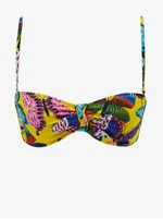 Yellow patterned women's bikini top Desigual Alana II - Women