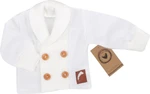 Z&Z Pletený elegantní svetřík s knoflíčky Boy, bílý
