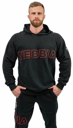 Nebbia Long Pullover Hoodie Legacy Black M Fitness pulóverek